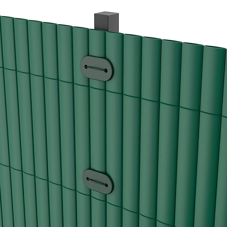 Canisse double face PVC vert L.3 m x H.1.5 m