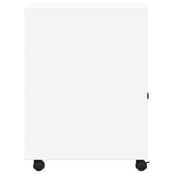 vidaXL Skriverstativ med hjul hvit 60x50x67 cm