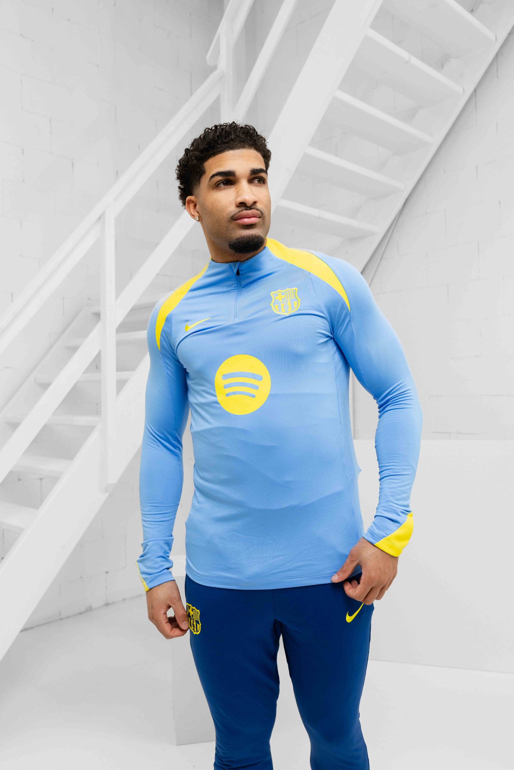 FC Barcelona Strike Trainingspak 1/4 Zip 2025/2026 Heren Blauw/Geel