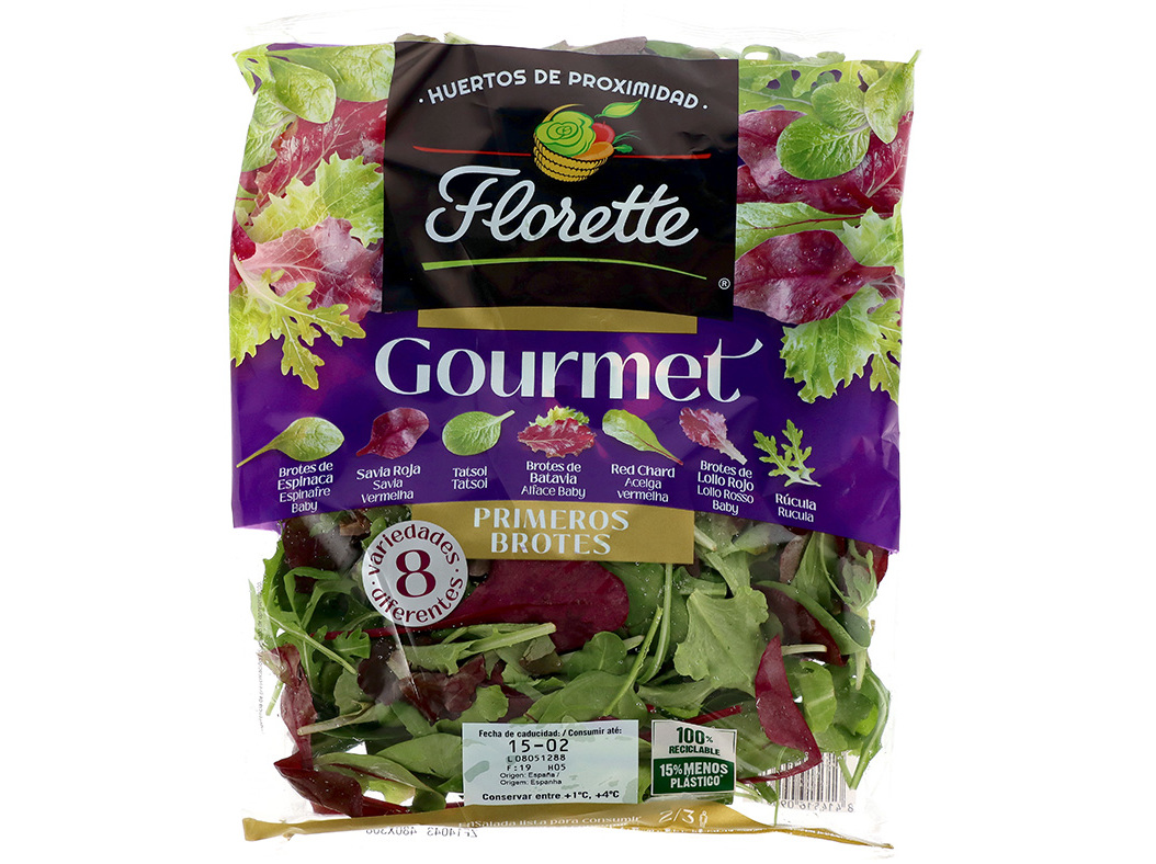 SALADA GOURMET FLORETTE 8 BROTES 100 G