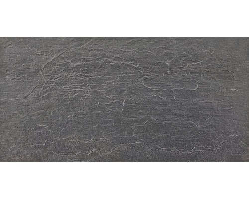Porseleinen wand- en vloertegel Cliff Black 30 x 60 cm