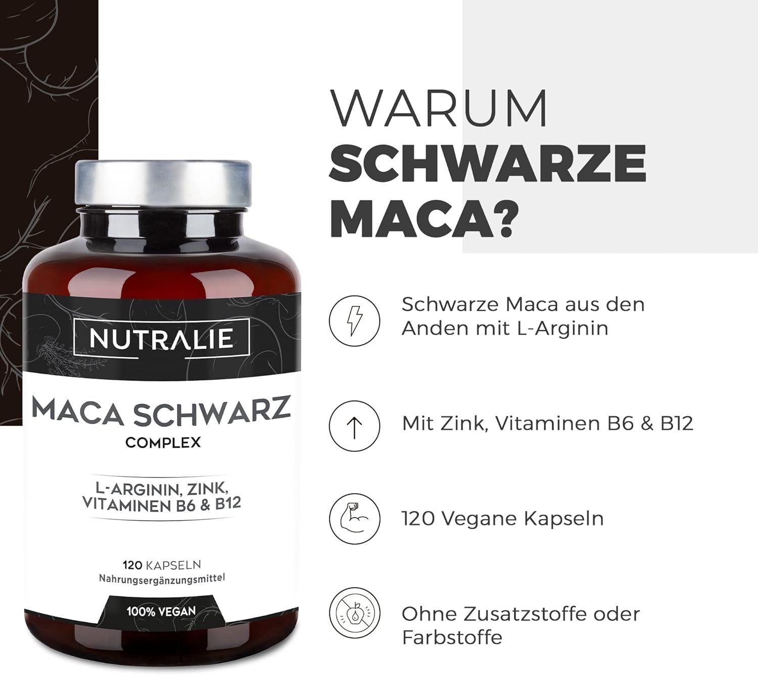 Nutralie Maca Kapseln Hochdosiert