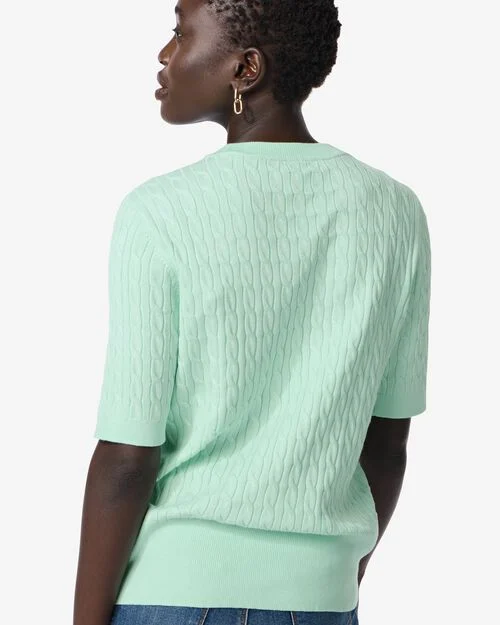 pull maillé Fally pour femmes vert