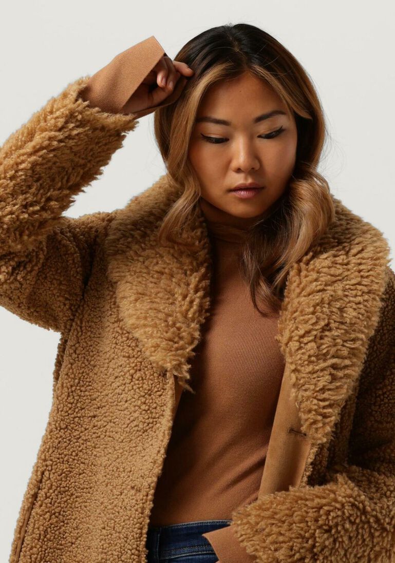 BEAUMONT bruine beaumont teddy jas lammy reversible coat