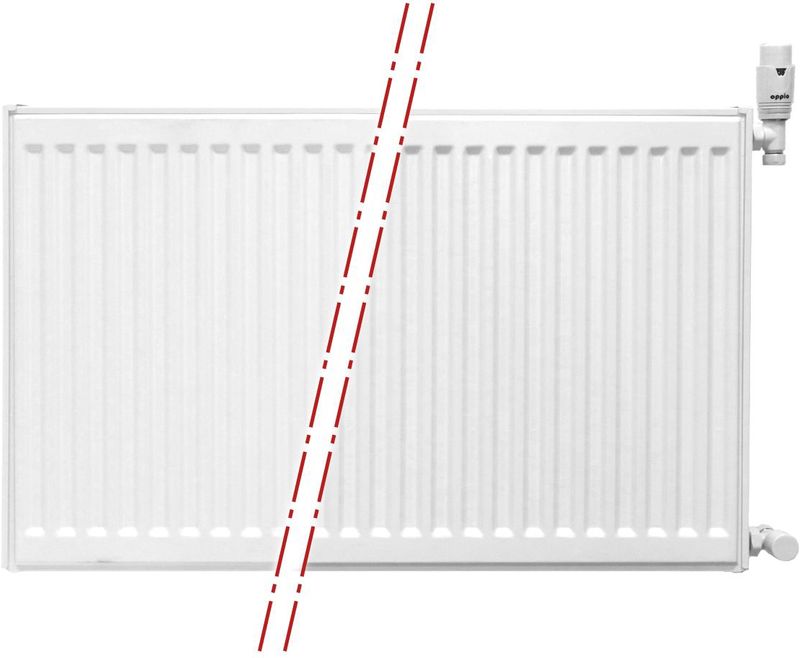 Oppio - Paneelradiator Compact 6 - Wit - 60x80 cm - 1751 Watt