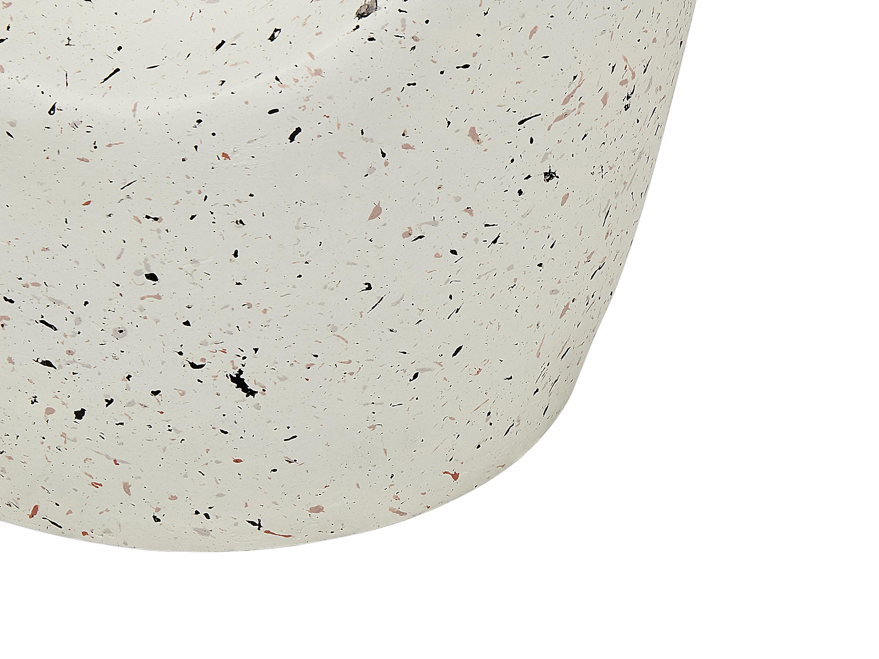 Bijzettafel EDOLO 37 cm 37 cm Terrazzo-effect Wit terrazzo