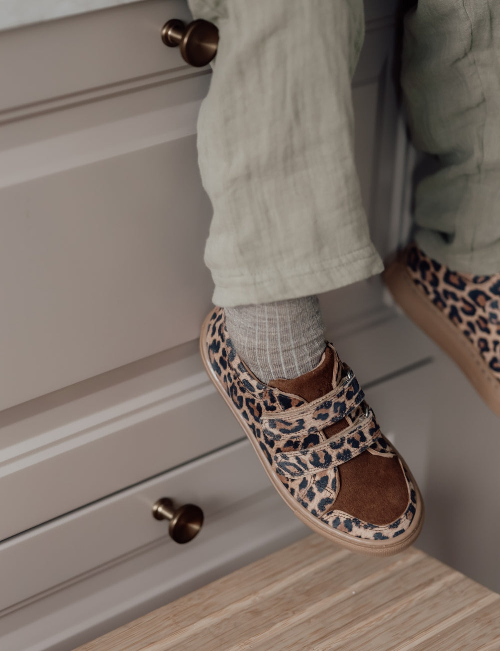 Low Sneaker - Color Block Leopard