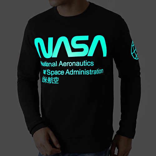 Sweat Crewneck Glow In The Dark Noir