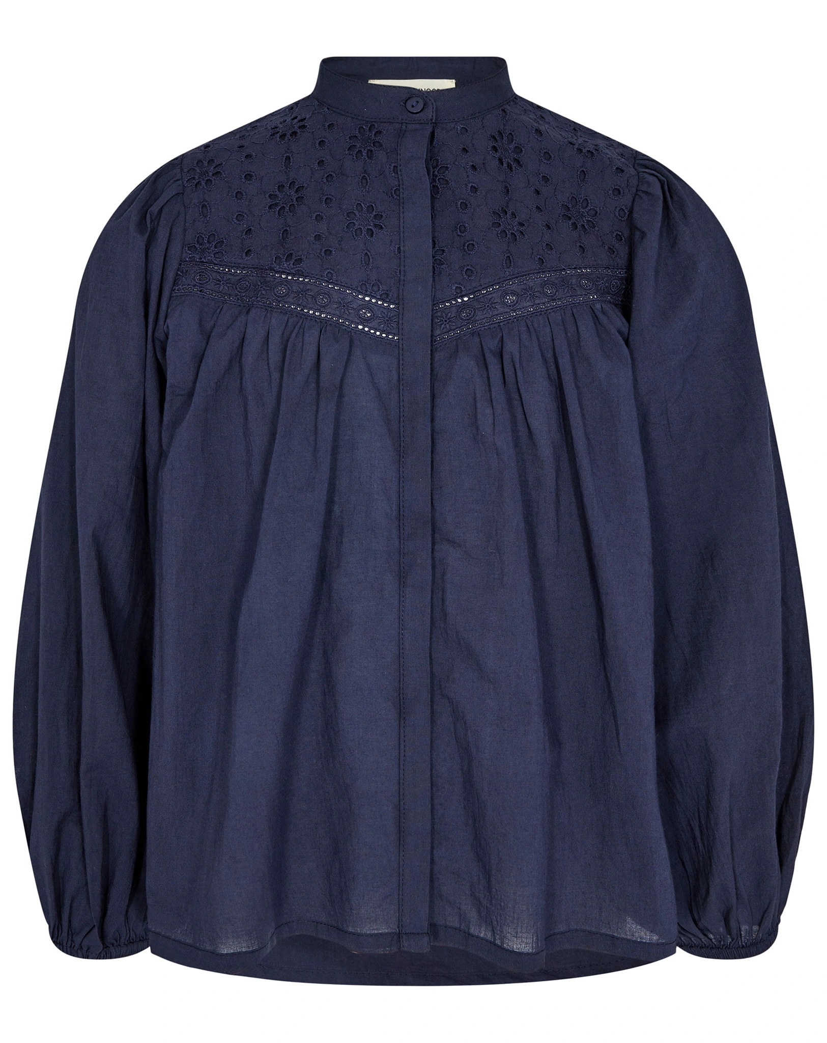 Bluse LALA mit Lochstickerei in night blue