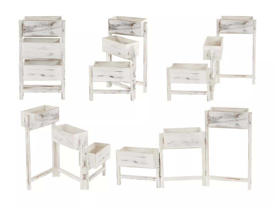 Étagère à plantes Étagère sur pied, blanc
