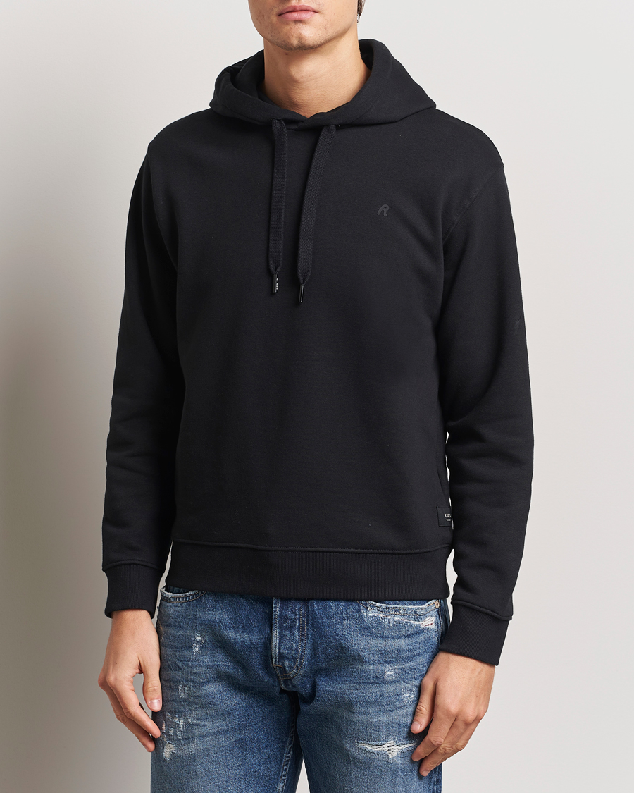 Replay Tonal Logo Hoodie Black