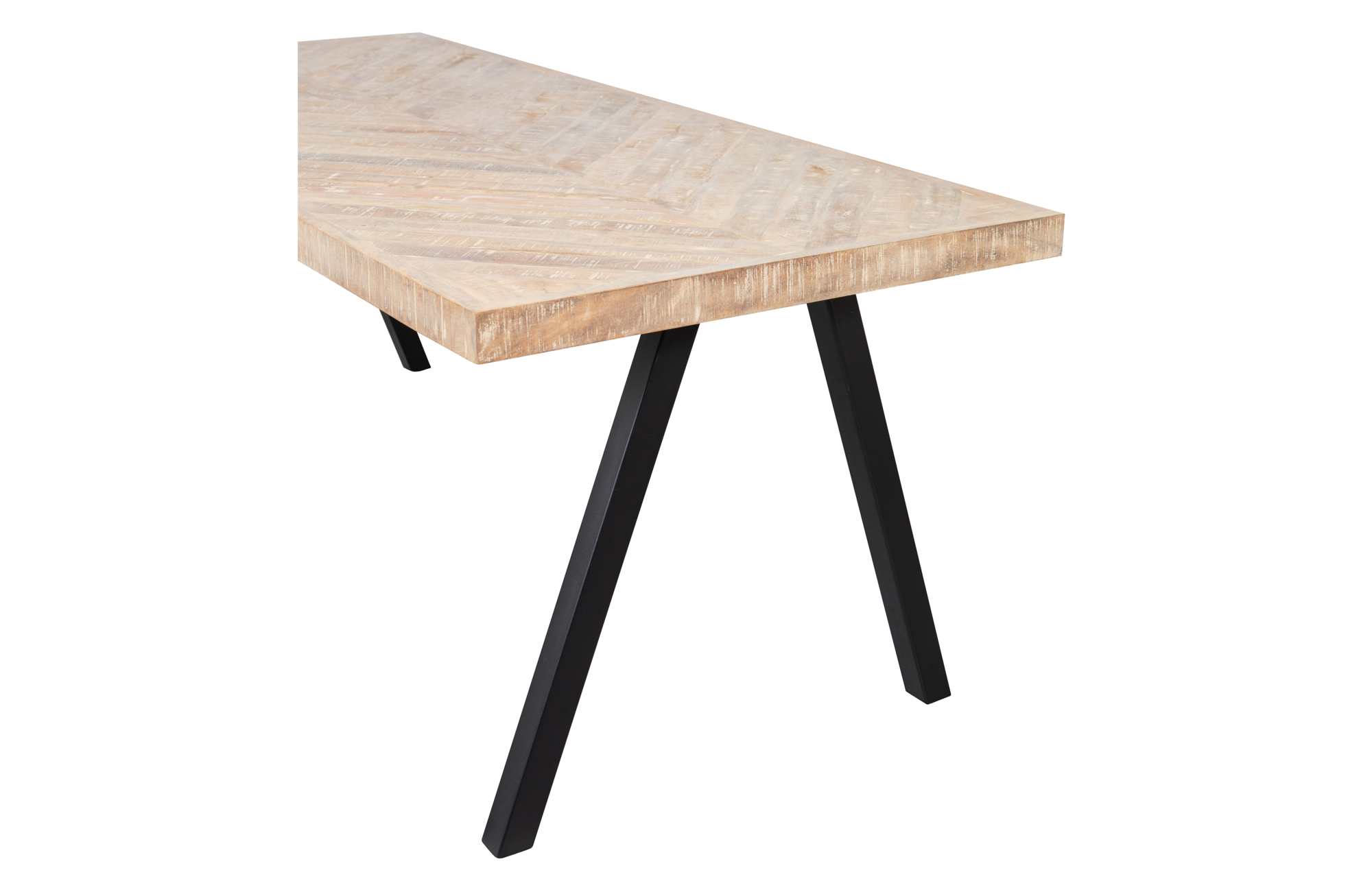 WOOOD tafel Tablo mango visgraat 200x90 Tablo tafel mango visgraat 200x90 2-standen poot