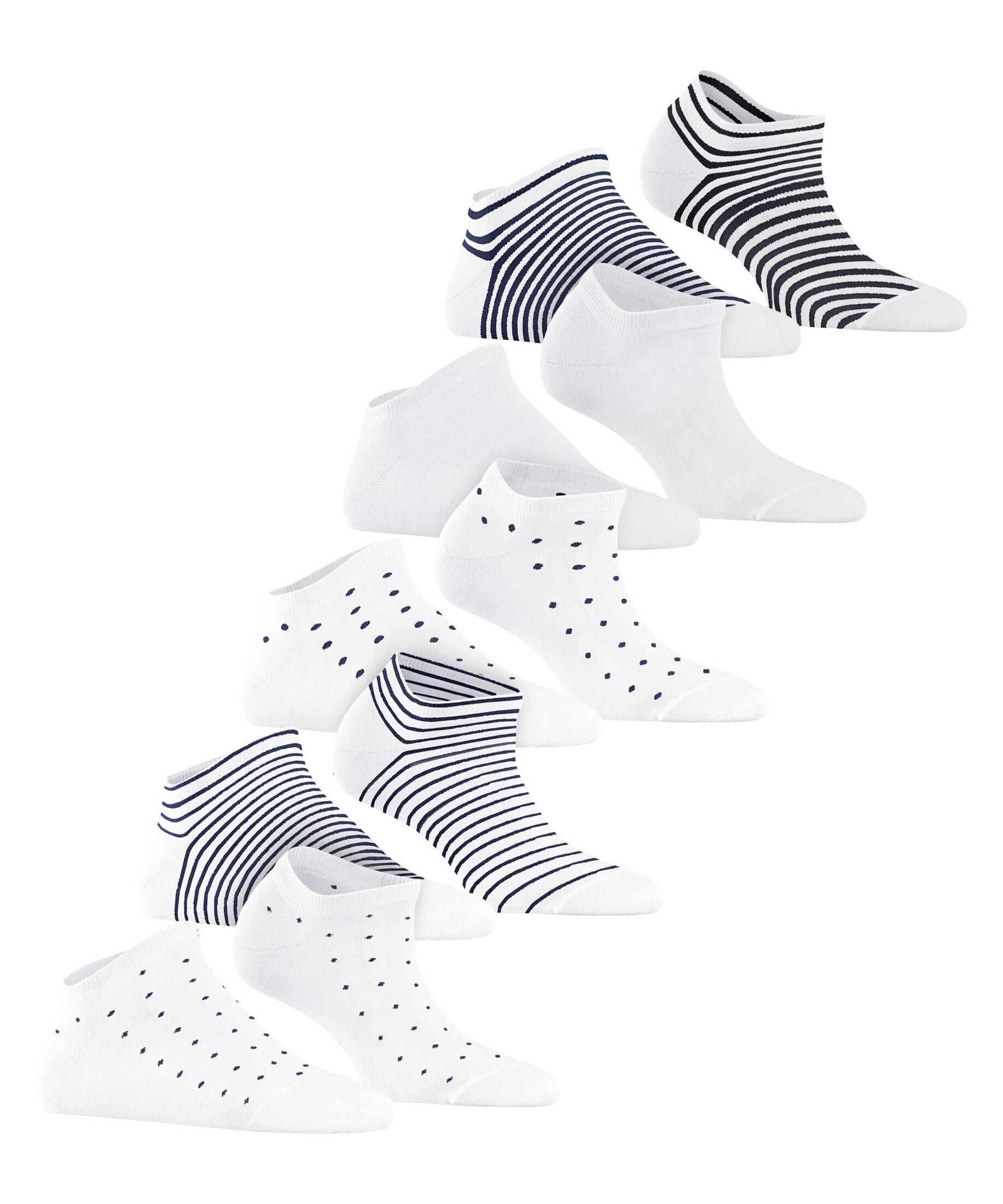 Esprit| Damen Sneakersocken Dots & Stripes 5-Pack