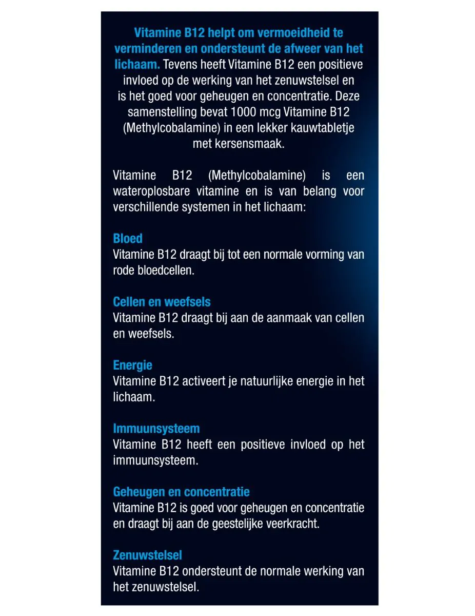 Vitamine B12 1000 mcg tabletten