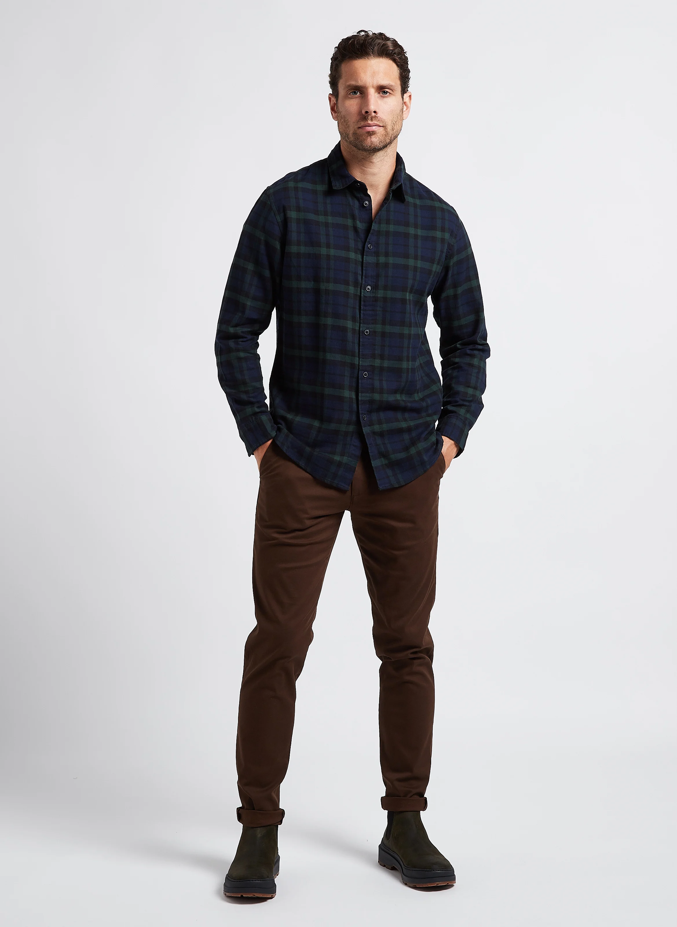 Chino slim en coton| Marron