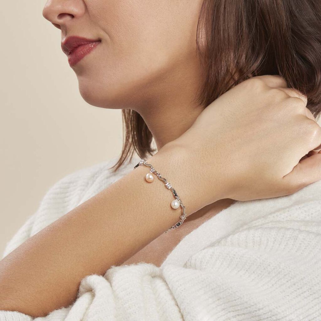Bracelet Salomee Argent Blanc Perle De Culture