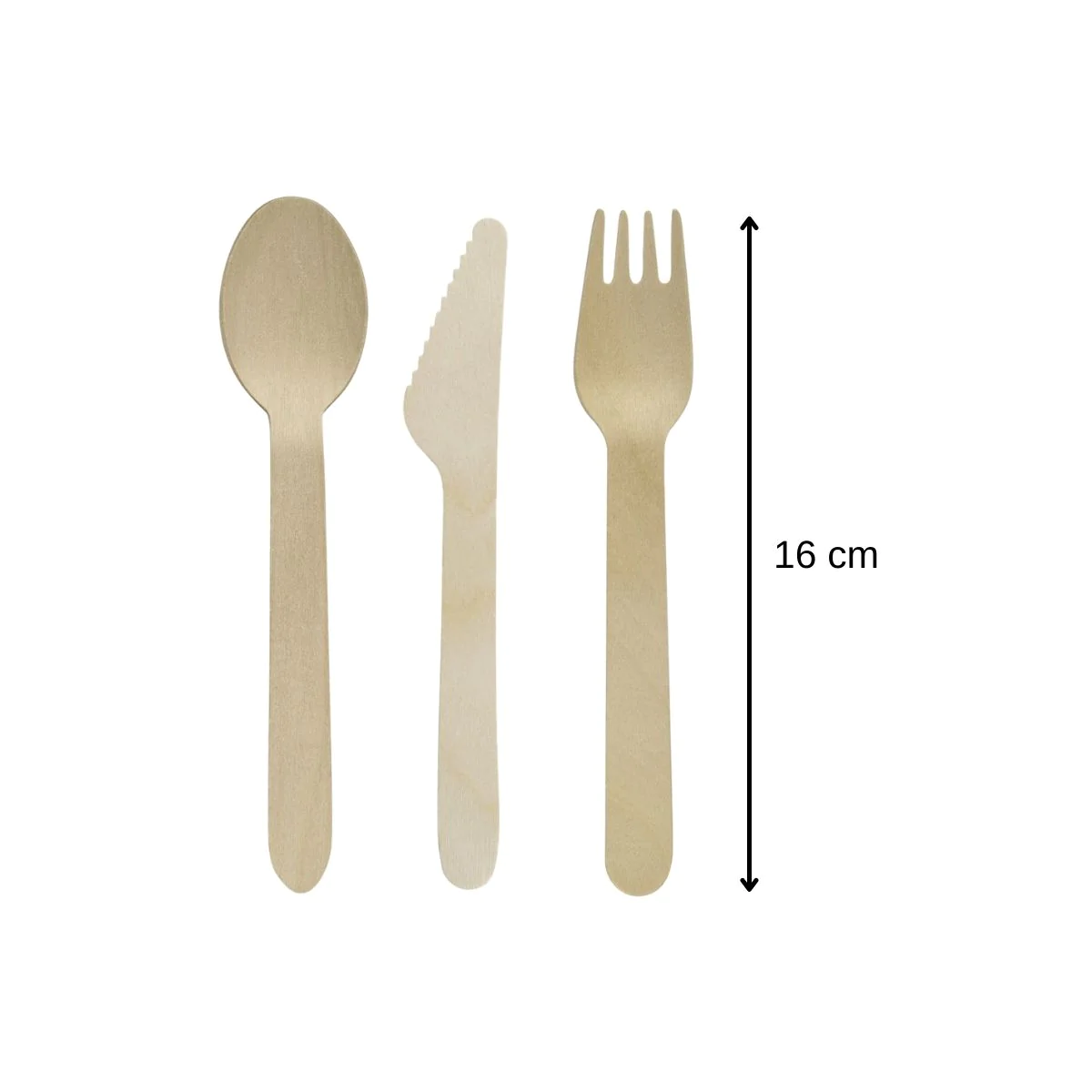 Ensemble de couverts en bois pour pique-nique x30 chacun Fackelmann Mo