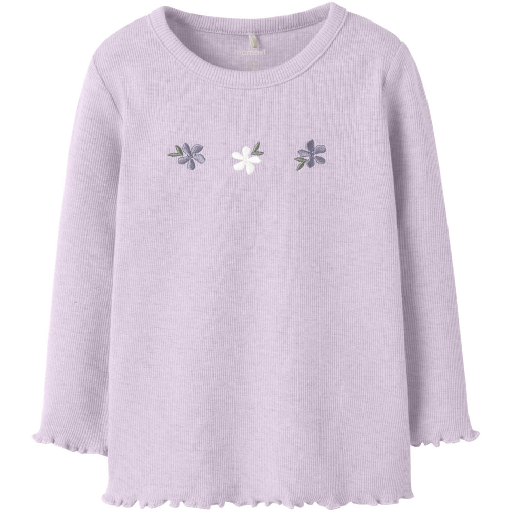 Køb Name It Lavender Fog Nmfdari Ls Slim Top