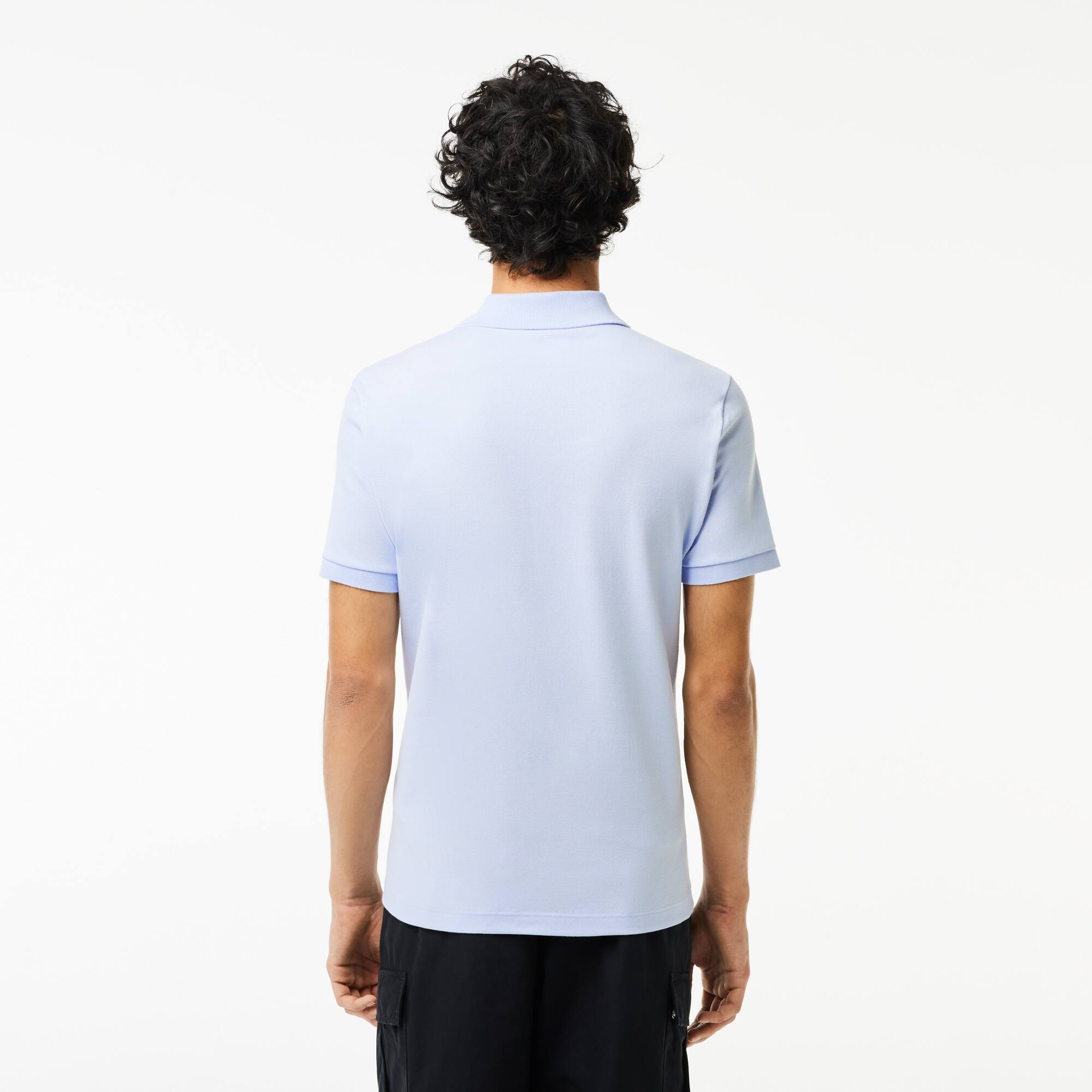 Polo slim fit coton stretch piqué crocodile gris Manches Courtes - Bleu - Lacoste - Homme