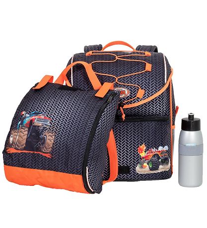 Jeva Schulrucksack - Mittelstufe - Monster Wheels