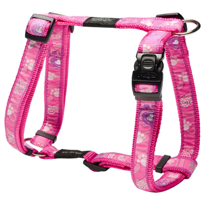 Rogz Armed Response Geschirr Pink Paws XL 60-100cm