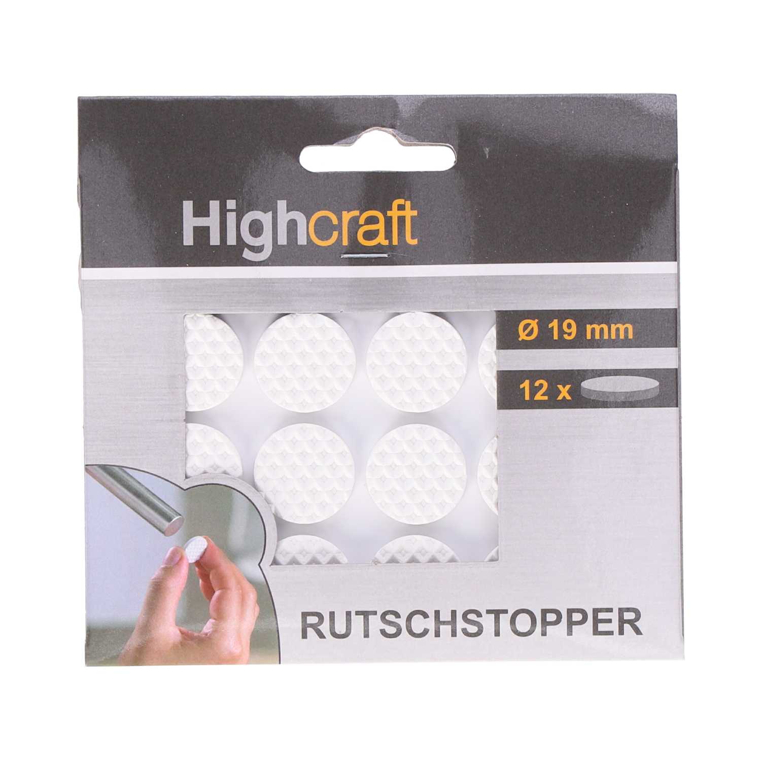 Rutschstopper 12er Set 1,9cm weiß