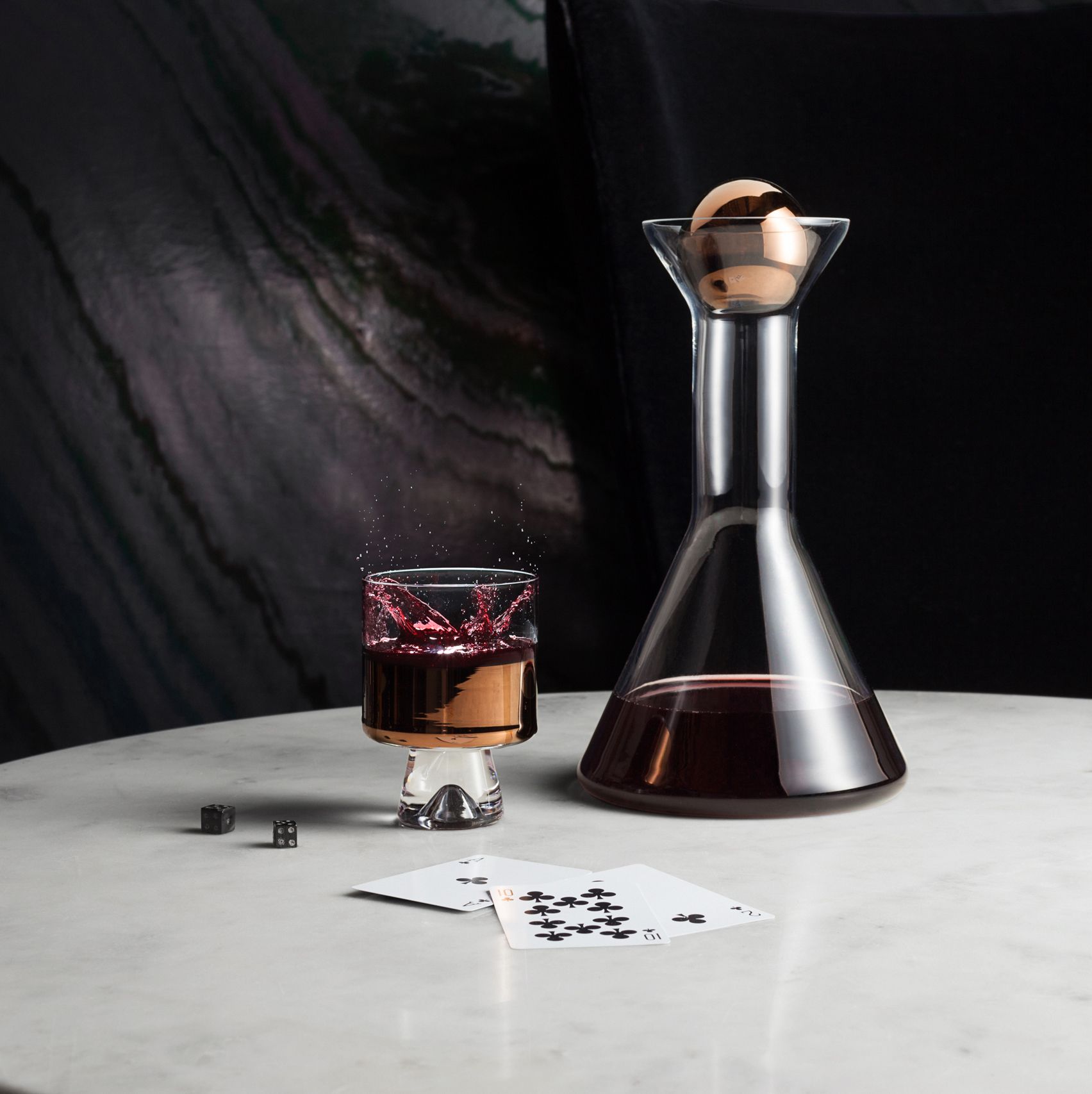 Tank Low Ball glas set van 2 zwart
