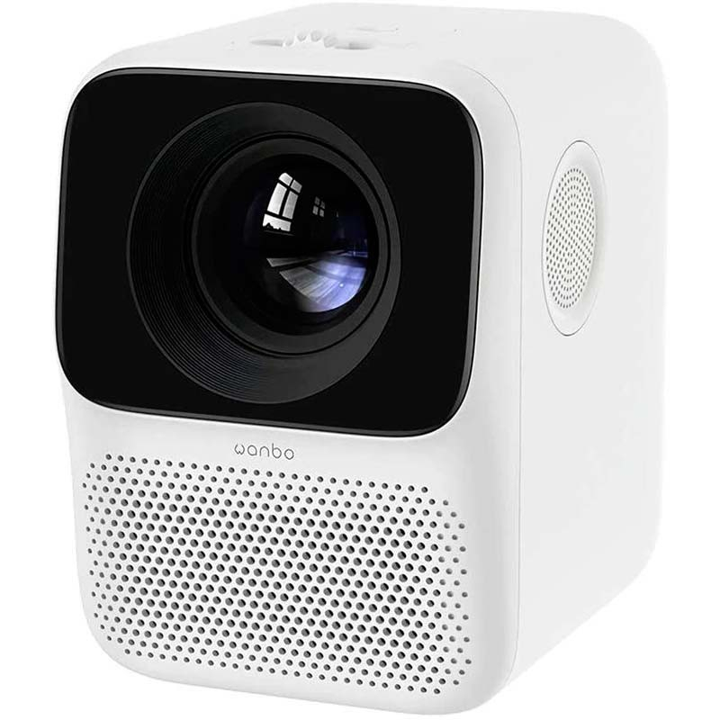 Wanbo T2 Free Multimedia LED Projektor Beamer Heimkino 1080p Full HD / HDMI / USB A / 3.5mm Klinke und Fernbedienung - Weiss