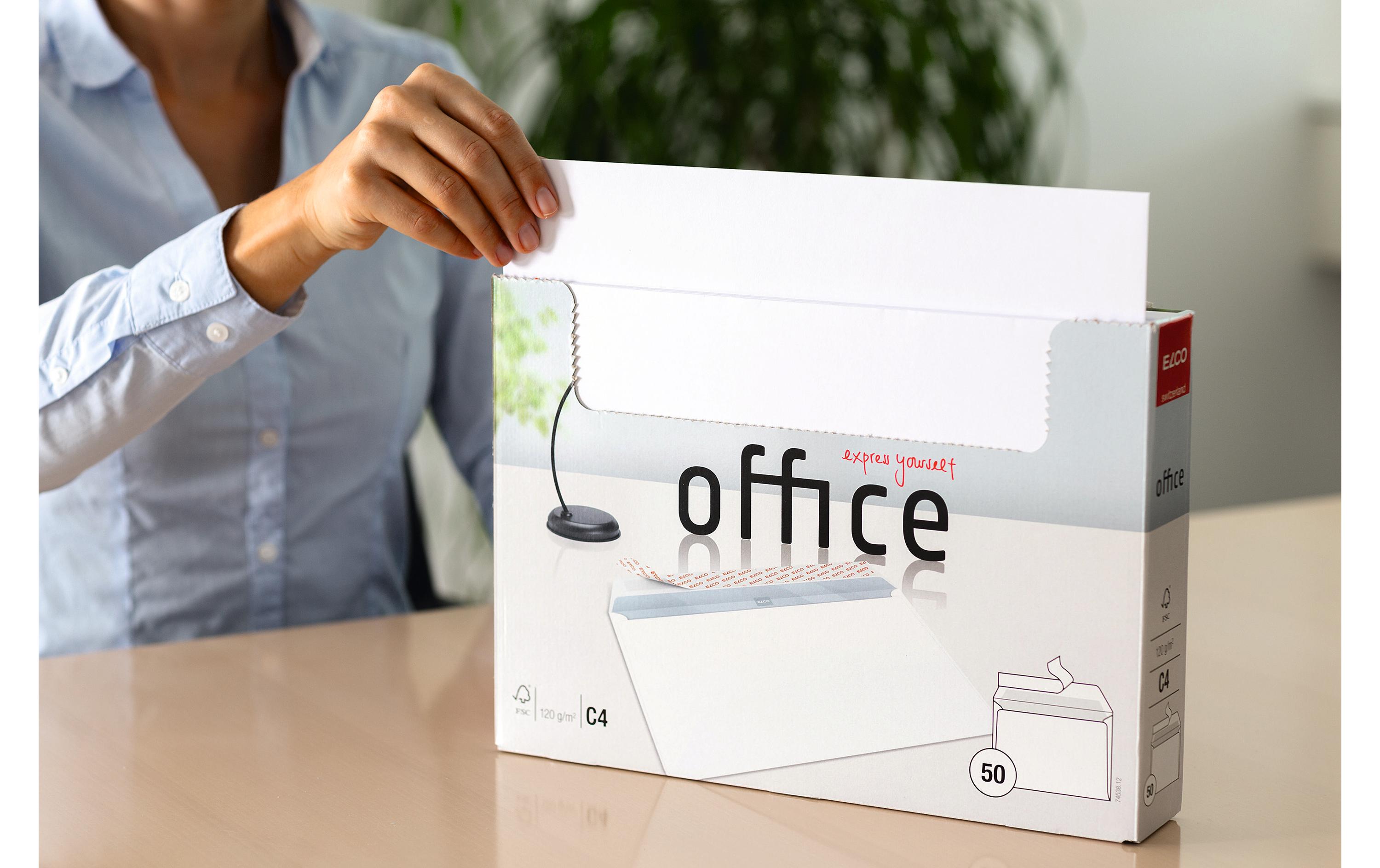 Couvert Office Box C4 ohne Fenster, 50 StückBriefumschlag C4 in einer praktischer Box