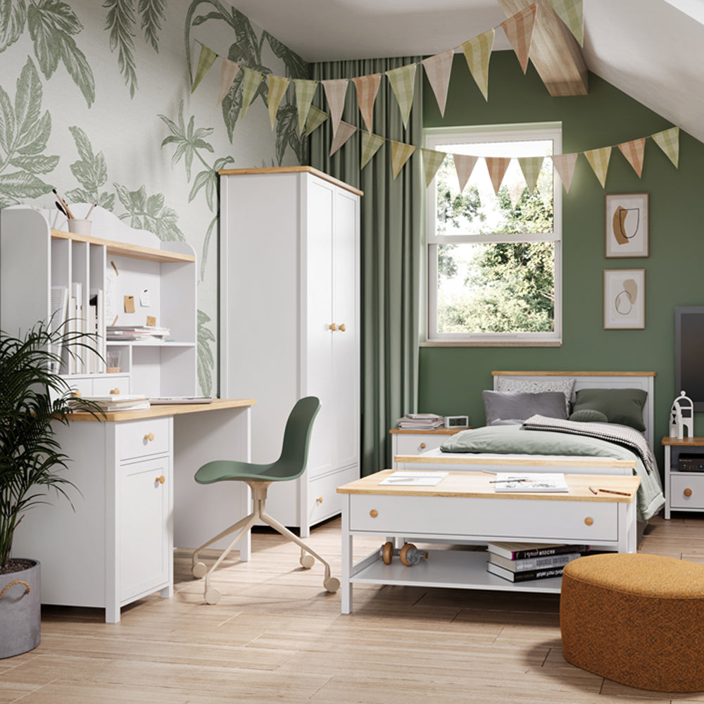 by fonQ Havin Dressoir H 131 x B 85 cm - Wit / Nash Eiken