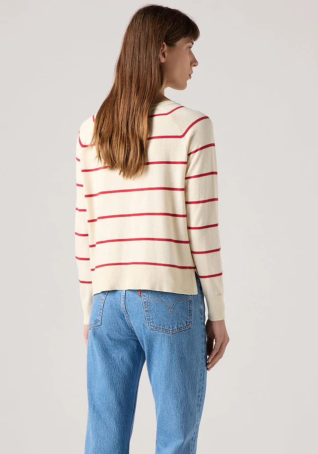 Levi's® Longpullover »PETAL VNECK SWEATER« mit Rippbündchen