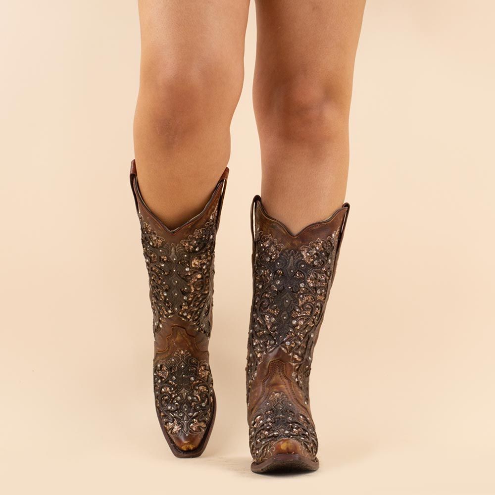 Corral boots A3671 Cognac Inlay