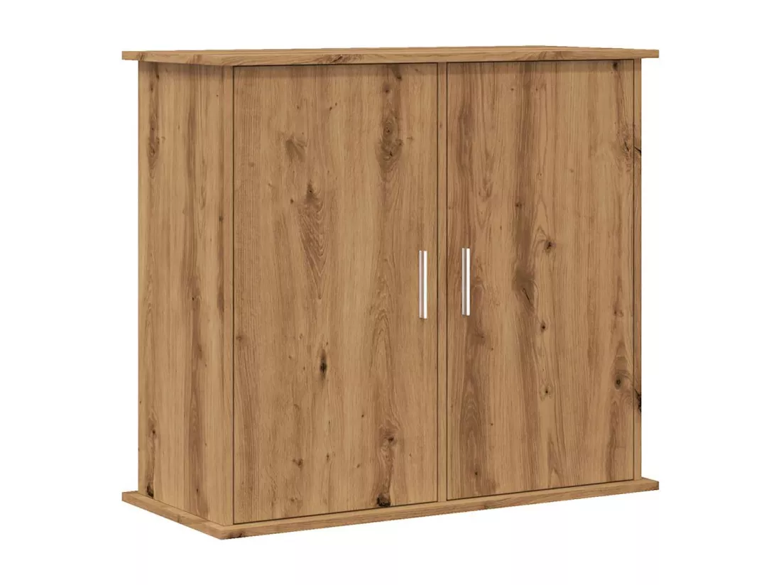 Support d'aquarium chêne artisanal 81x36x73 cm bois ingénierie
