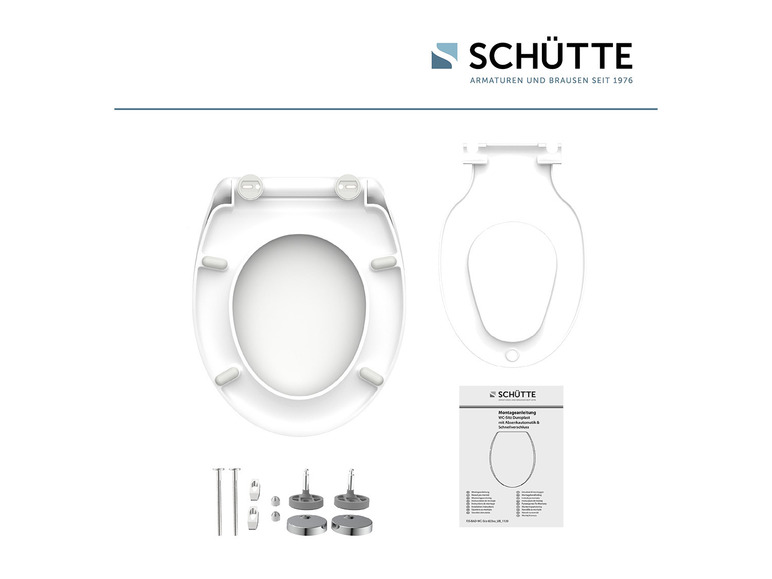 WC zitting duroplast FAMILY WHITE met soft-close-mechanisme en snelsluiting