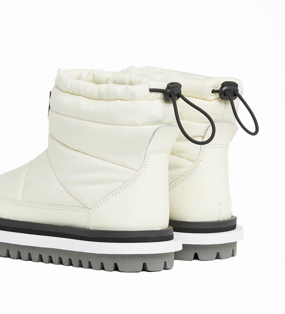 Botas de cano curto Tommy Jeans Recycled Matelassadas Brancas