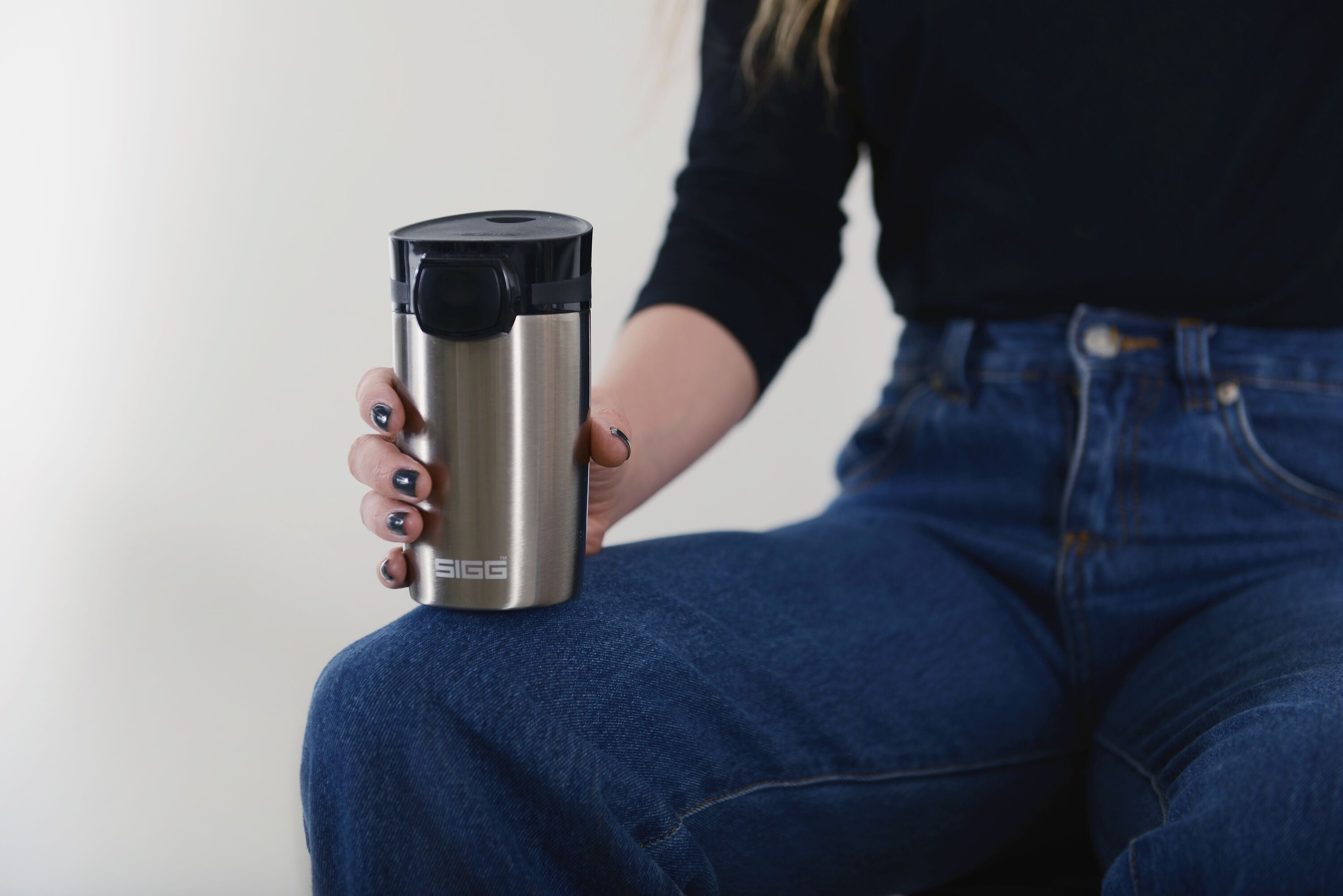 Sigg MIRACLE Kaffeebecher - Silber / H: 14.1 cm