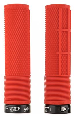 Paire de Grips DMR DeathGrip Flangeless Thin Rouge