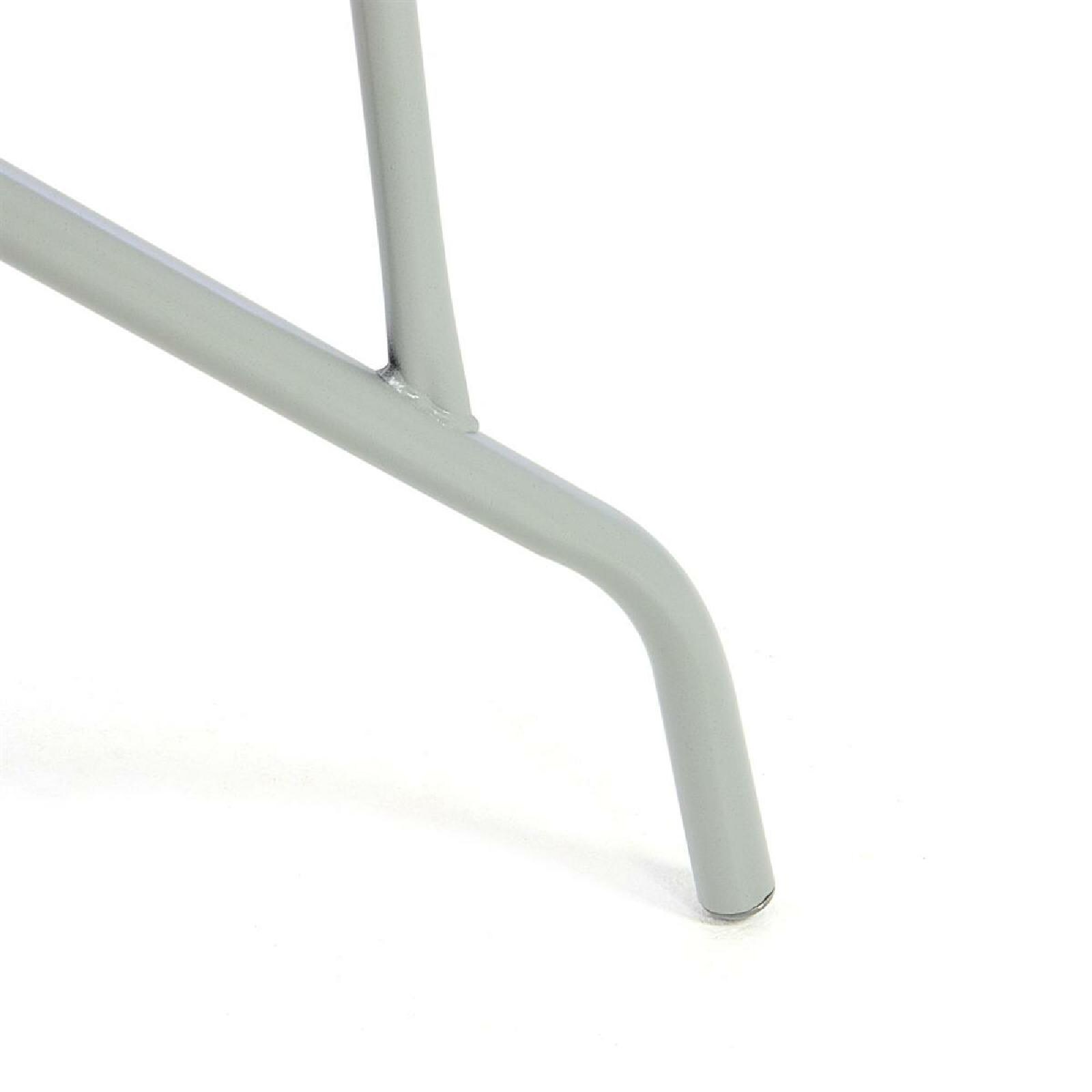 VCM Bistrotisch Gartentisch Balkontisch Rahmen grau 110 cm eckig mit Glasplatte