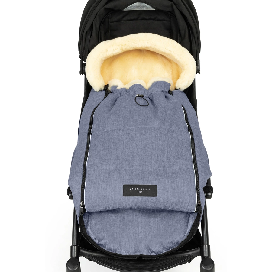 Werner Christ Baby Lammfellfußsack LADIS blu