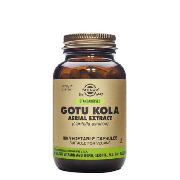 Solgar Gotu Kola Aerial Extract Centella Asiatica 100 Cápsulas