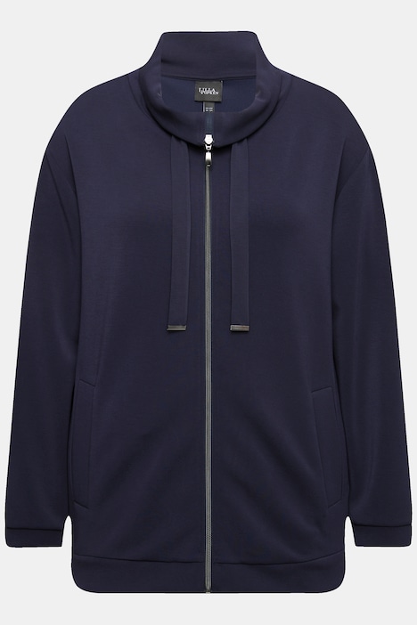 Sweatjacke, Stehkragen, Gummisaum, Modalmix