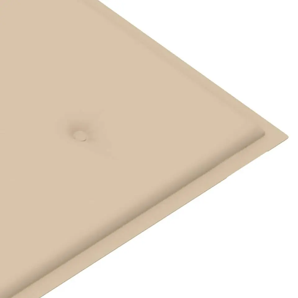 vidaXL - Tuinbank - Beige - Bamboe - 120 cm - Met kussen