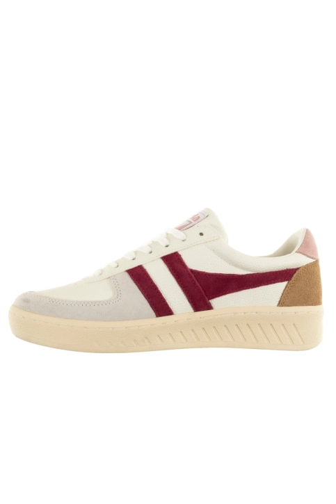 Baskets basses gola grandslam trident ak wht/cerise/chalk
