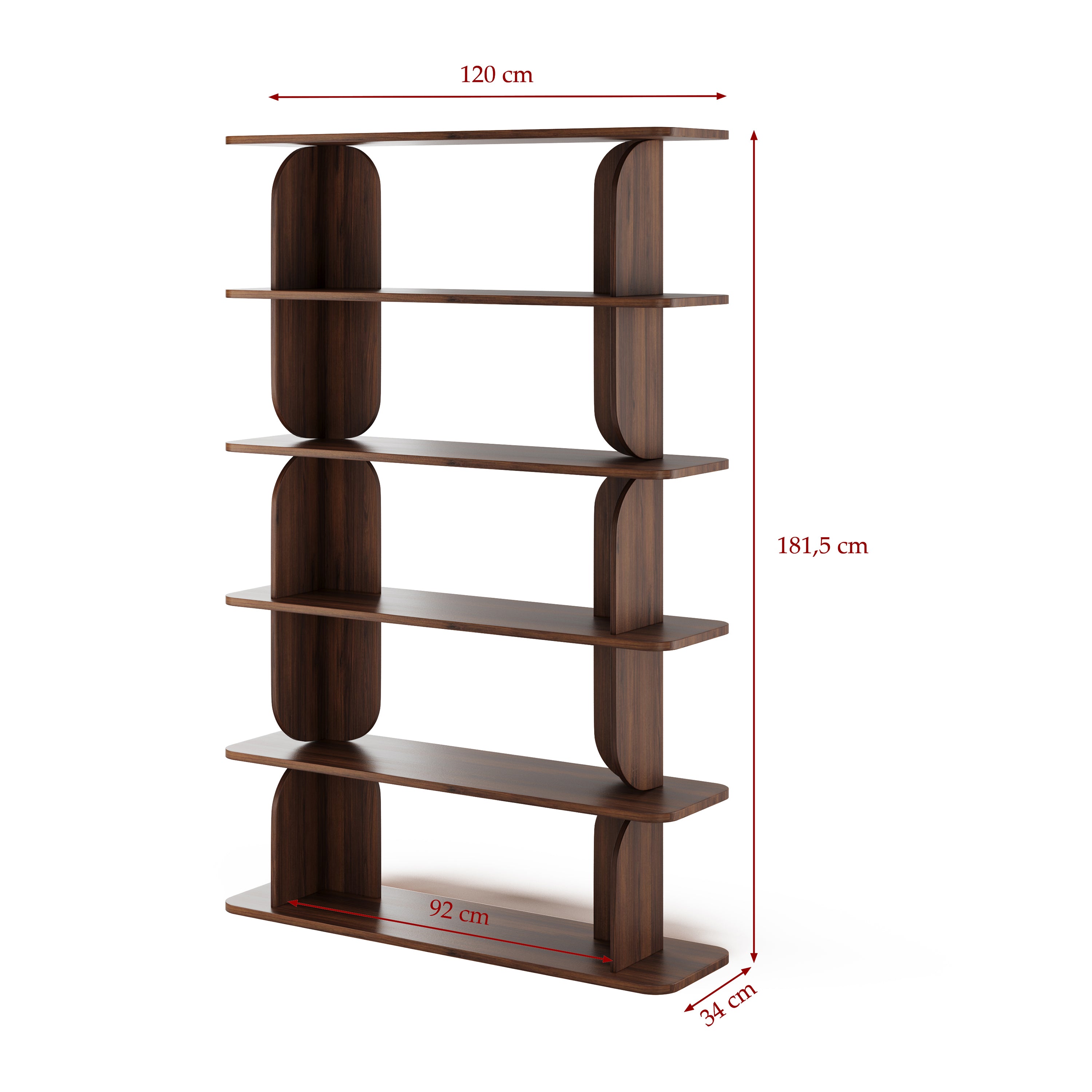 by fonQ Curbe Stellingkast - Walnoot