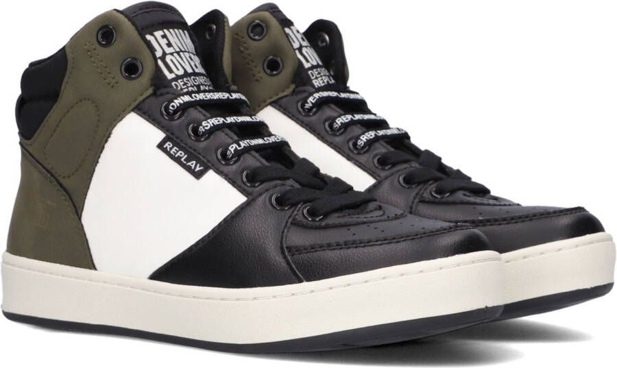 Replay Cobra 6 sneakers zwart groen Mesh Logo 38