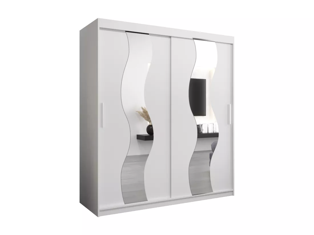 Armoire Sewilla À Portes Coulissantes 200/180/62 2 portes (Blanc/Blanc)