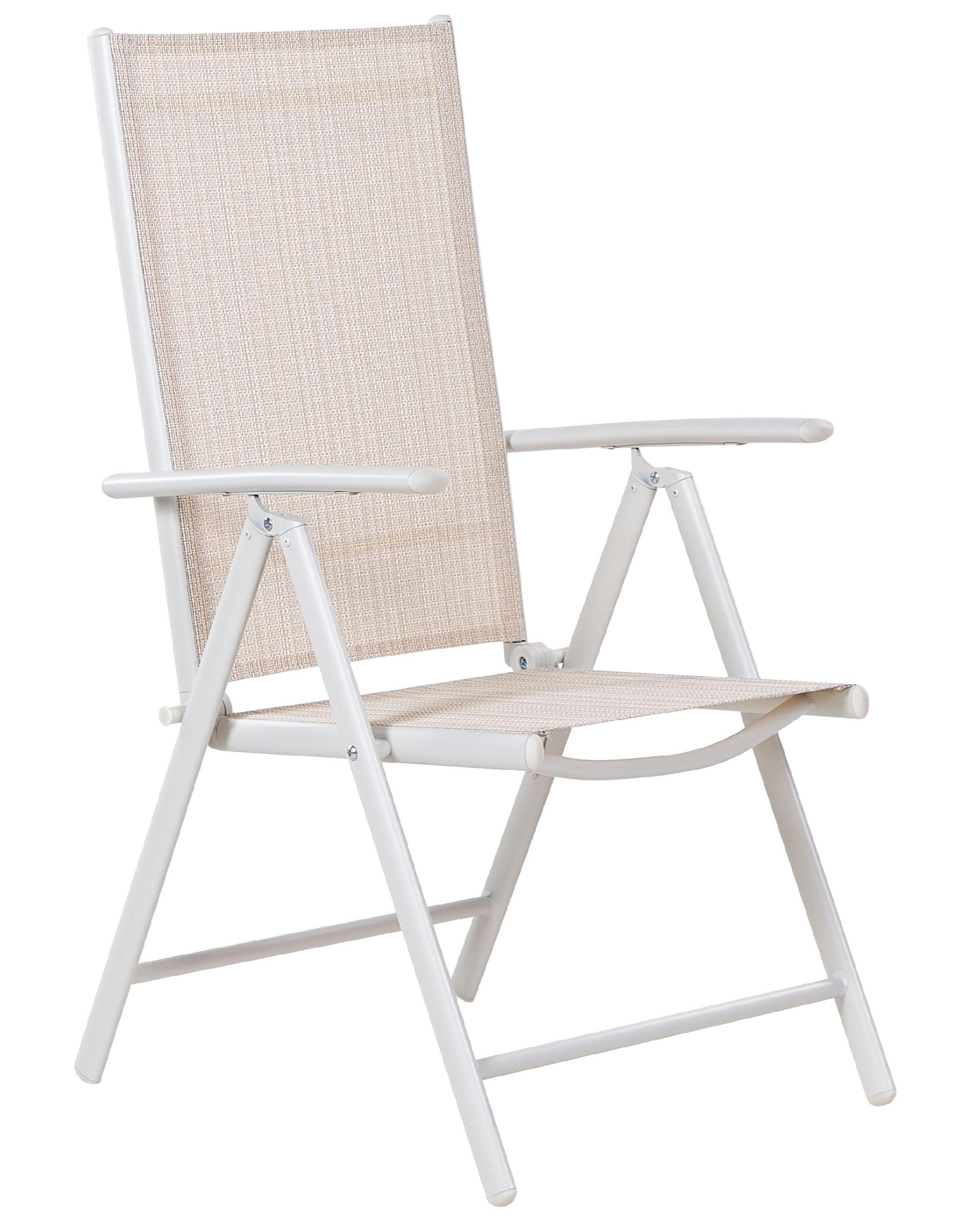 Set van 6 tuinstoelen CATANIA Metaal Beige