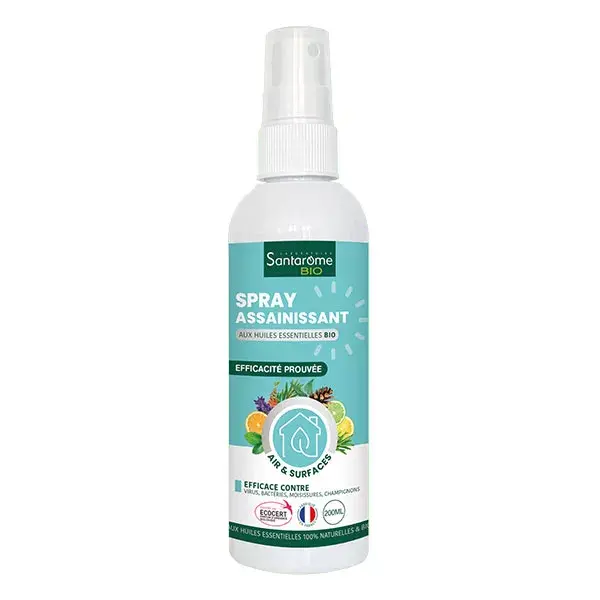 Santarome - Spray Desinfetante Orgânico com 20 Óleos Essenciais - Spray de 200ml