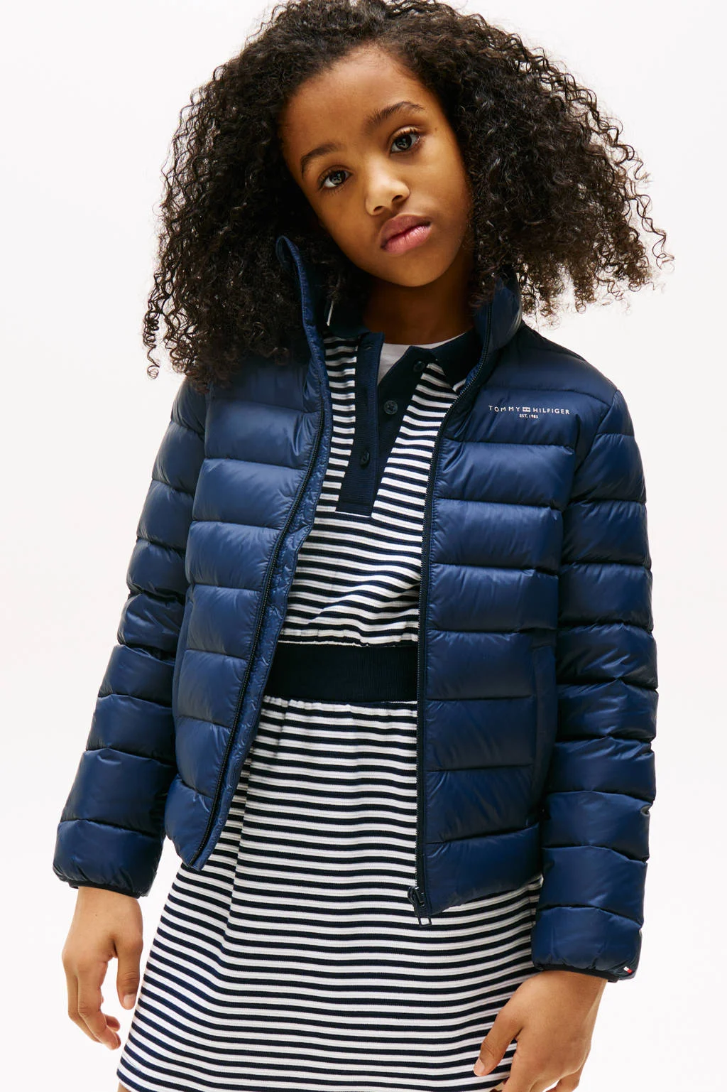 Tommy Hilfiger gewatteerde jas blauw