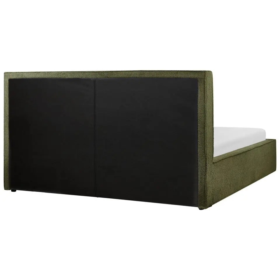 MOISSAC - Tweepersoonsbed - Donkergroen - 180 x 200 cm - Polyester